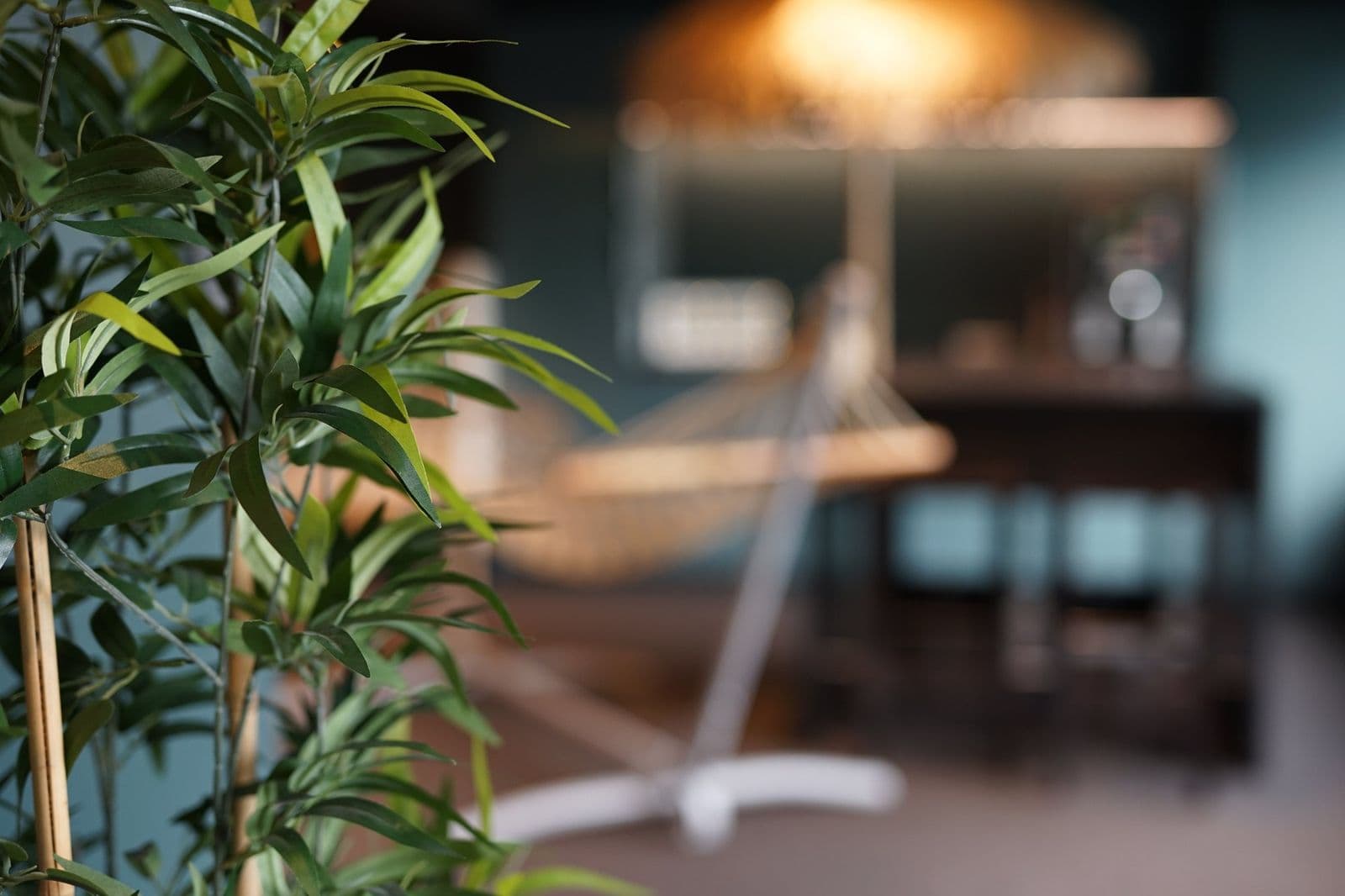 Lun sosial sone med hengekøye i Milepel Business Hub